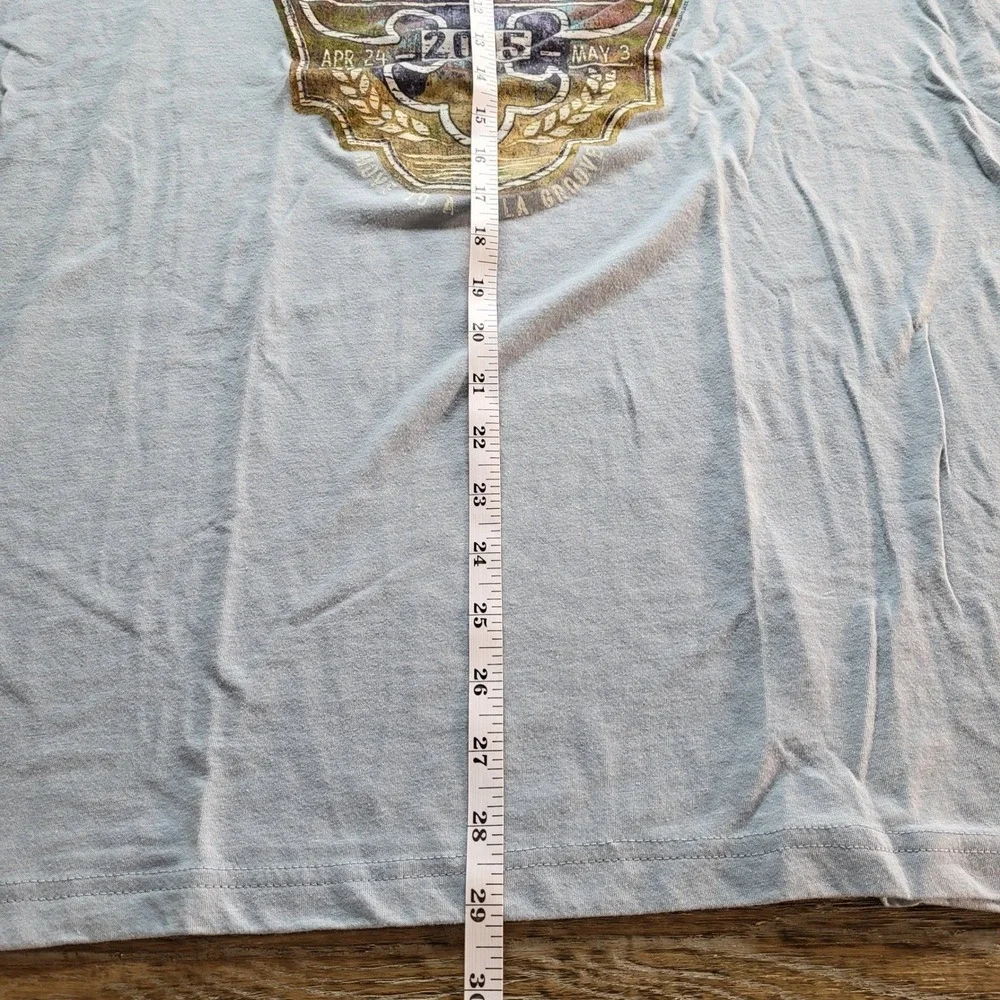 New Orleans Jazz Fest 2015 T-Shirt Mens Large Blue NOLA Heritage Festival Tee